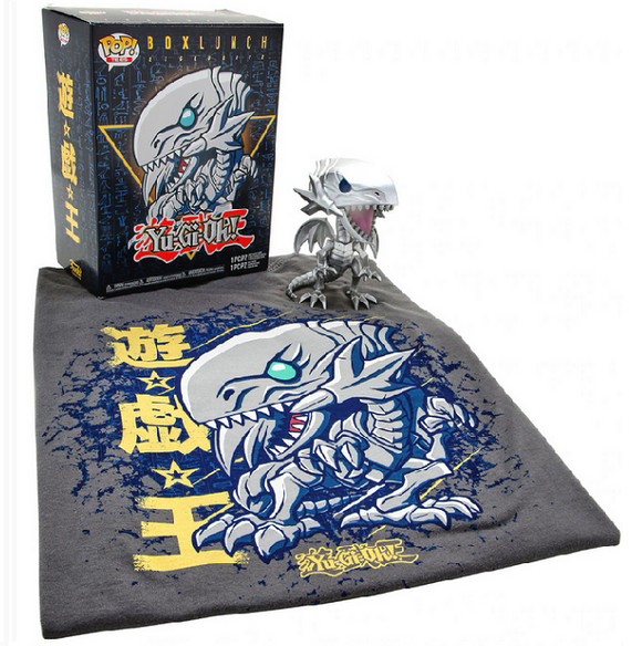 Blue Eyes White Dragon  - Yu-Gi-Oh Funko Pop! & Tee [Silver Box Lunch Exclusive Size-L]