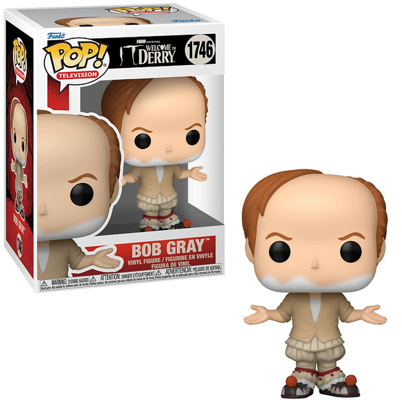 Bob Gray #1746 - Welcome to Derry Funko Pop! in box and out of box glam shot