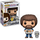 Bob Ross and Hoot #561 Chase Funko Pop Joy of Painting TV figure in box and out of box