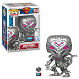 Brainiac #574 DC Superman Funko Pop! Metallic Fall Convention Exclusive shown in and out of box