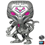 Brainiac #574 DC Superman Funko Pop! out of box with metallic silver armor and vivid pink details