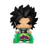 Broly #1867 Dragon Ball Super Funko Pop! out of box with green energy effects