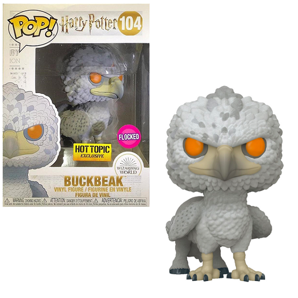 Buckbeak #104 - Harry Potter Funko Pop! [Orange Eyes Flocked Hot Topic Exclusive]