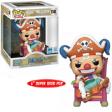 Buggy the Clown #1740 One Piece Deluxe Funko Pop 2024 NYCC Official Sticker figure in box and out of box