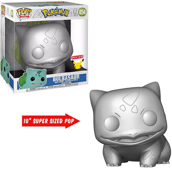 Bulbasaur #454 – Pokemon Funko Pop! Games [Silver Metallic 10-Inch Target Exclusive]