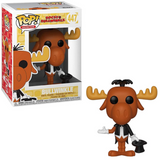 Bullwinkle Magician #447 Rocky and Bullwinkle Funko Pop figure in box and out of box with magician outfit and hat