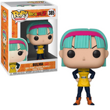 Bulma 385 Dragon Ball Z Funko Pop in box and out of box with teal hair and yellow outfit