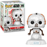 C-3PO #559 Star Wars Snowman Funko Pop figure in box and out of box