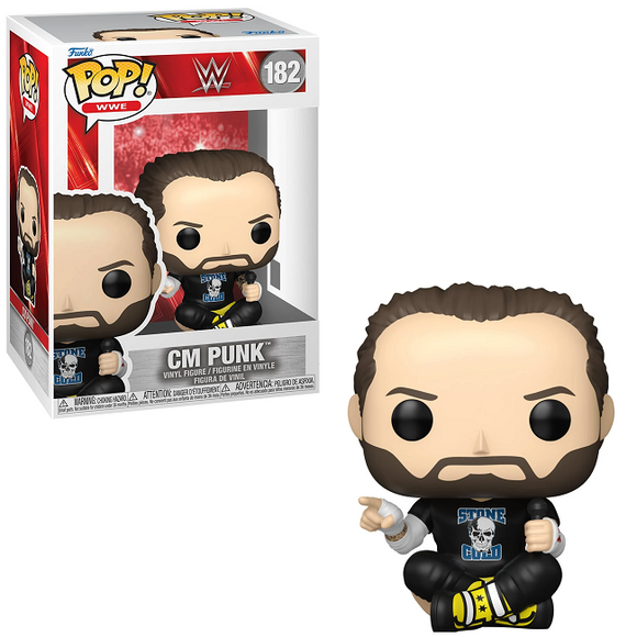 CM Punk #182 - WWE Funko Pop! in box and out of box glam shot