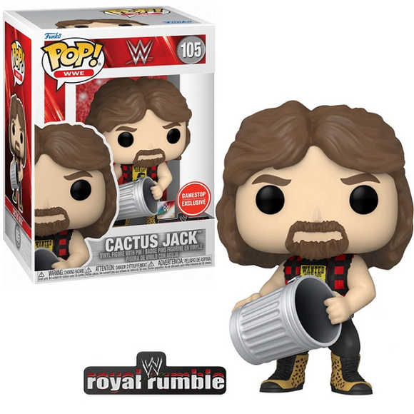 Cactus Jack #105 - Wrestling Funko Pop! WWE [With Pin GameStop Exclusive]