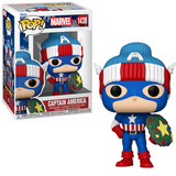 Captain America #1438 Funko Pop! – Marvel Holiday edition in and out of box