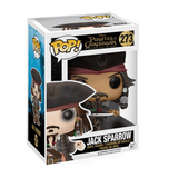Captain Jack Sparrow #273 Funko Pop displayed inside the box, front view