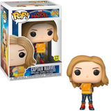 Captain Marvel With Lunch Box #444 Funko Pop GITD in box and out of box