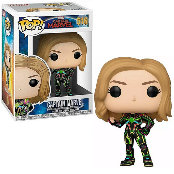 Captain Marvel #516 - Captain Marvel Funko Pop! [Neon Suit]