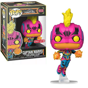 Captain Marvel #908 – Captain Marvel Funko Pop! [Black Light Target Exclusive]