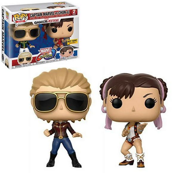 Captain Marvel vs Chun-Li - Marvel vs Capcom Infinite Gamerverse Funko Pop! Games [Hot Topic Exlusive]