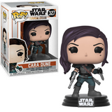 Cara Dune #327 Star Wars The Mandalorian Funko Pop figure in box and out of box holding blaster and dagger