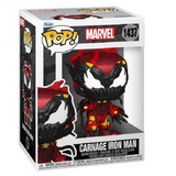 Carnage Iron Man #1437 Funko Pop from Marvel displayed in box