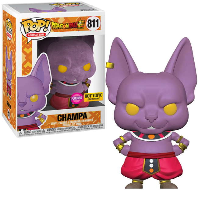 Funko Pop Dragon Ball Champa 811 Flocked – Exclusivité Hot Topic, Neuve