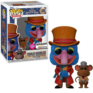 Charles Dickens with Rizzo #1456 - Muppets Christmas Carol Funko Pop! Movies [Flocked Amazon Exclusive]