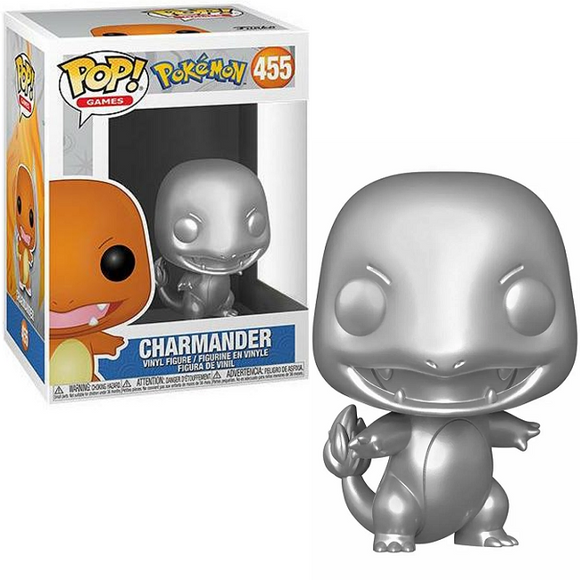 Charmander #455 - Pokemon Funko Pop! Games [Silver Metallic]