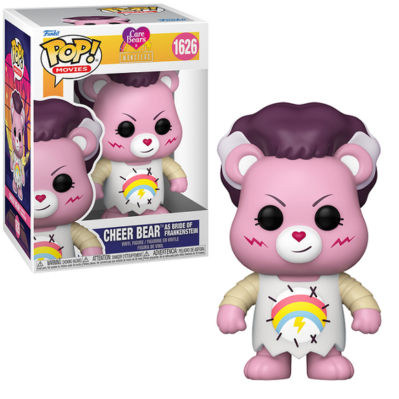 Cheer Bear as The Bride Of Frankenstein #1626 - Care Bears x Universal Monsters Funko Pop! Movies