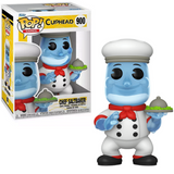 Chef Saltbaker #900 Cuphead Funko Pop Games figure in box and out of box holding plated dish