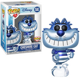 Cheshire Cat SE Make a Wish Metallic Disney Funko Pop With Purpose navy silver chrome in box and out of box