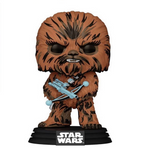 Chewbacca #570 Star Wars Funko Pop! Target Exclusive standing out of box holding weapon.