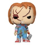 Chucky #1249 Bride of Chucky Funko Pop Movies figure out of box with stitched face holding weapon
