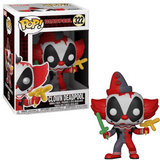Clown Deadpool #322 Marvel Deadpool Funko Pop in box and out of box