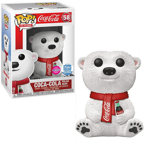 Coca-Cola Polar Bear #58 - Coca-Cola Funko Pop! Ad Icons [Flocked Funko Exclusive]