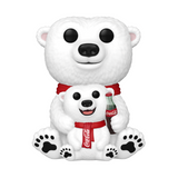 Coca-Cola Polar Bear With Cub #241 Funko Pop out of box