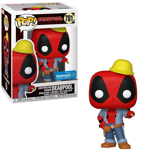Construction Worker Deadpool Funko Pop #781 full display