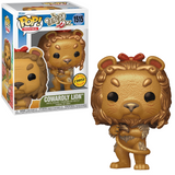 Cowardly Lion #1515 The Wizard of Oz Golden Metallic Chase Funko Pop figure in box and out of box with detailed mane and timid pose