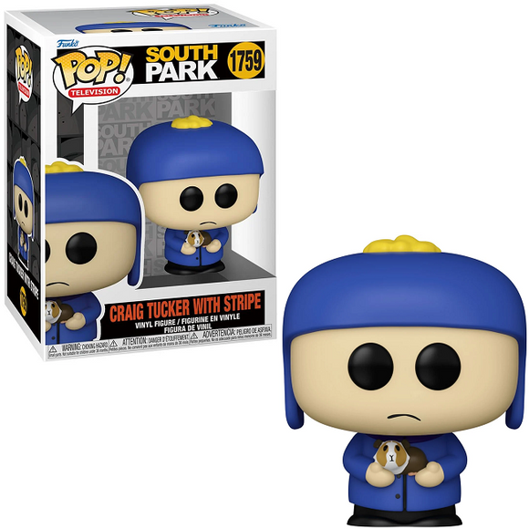 Craig Tucker with Stripe #1759 South Park Funko Pop in box and out of box