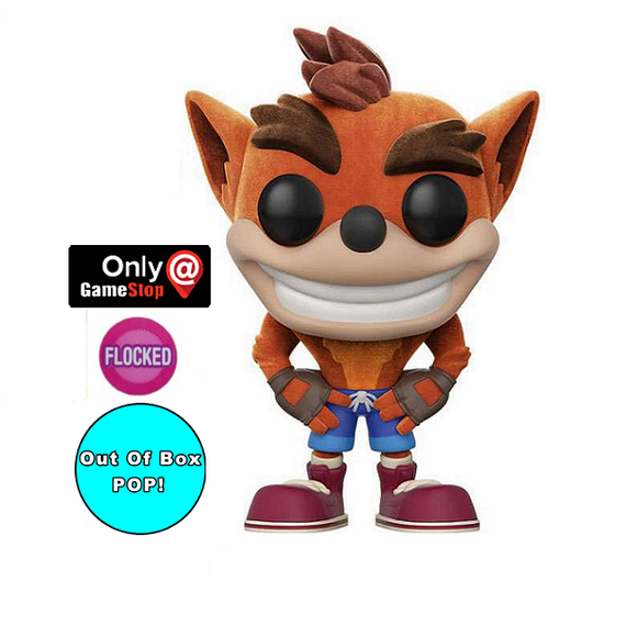 Crash Bandicoot #273 [OOB] - Crash Bandicoot Funko Pop! Games [Flocked GameStop Exclusive]