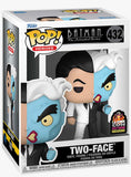 Two‑Face #432 Funko Pop in retail window display box – Batman Animated Series, LA Comic Con 2021 Exclusive