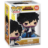 Dabi #1522 My Hero Academia Funko Pop displayed inside the box, front view
