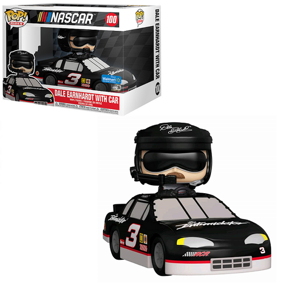 Dale Earnhardt SR with Car #100 – NASCAR Funko Pop! Rides [Walmart Exclusive]