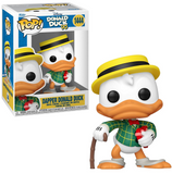 Dapper Donald Duck #1444 Funko Pop shown in-box and out-of-box, front view