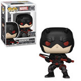 Daredevil Shadowland #1323 Funko Pop! shown in box and out of box, front view