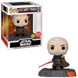 Darth Tyranus #522 6 inch Star Wars Red Saber Series Funko Pop Glow in the Dark GameStop Exclusive in box and out of box
