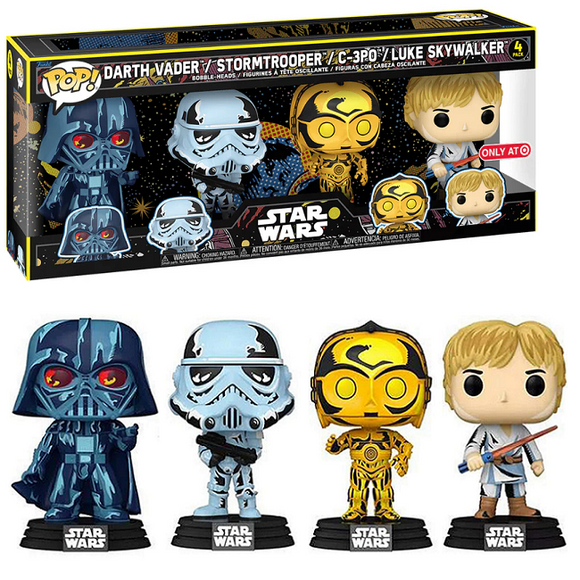 Darth Vader Stormtrooper C-3PO Luke Skywalker - Star Wars Funko Pop! [Target Exclusive]