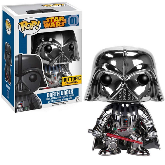 Darth Vader #01 - Star Wars Funko Pop! [Chrome Hot Topic Exclusive]