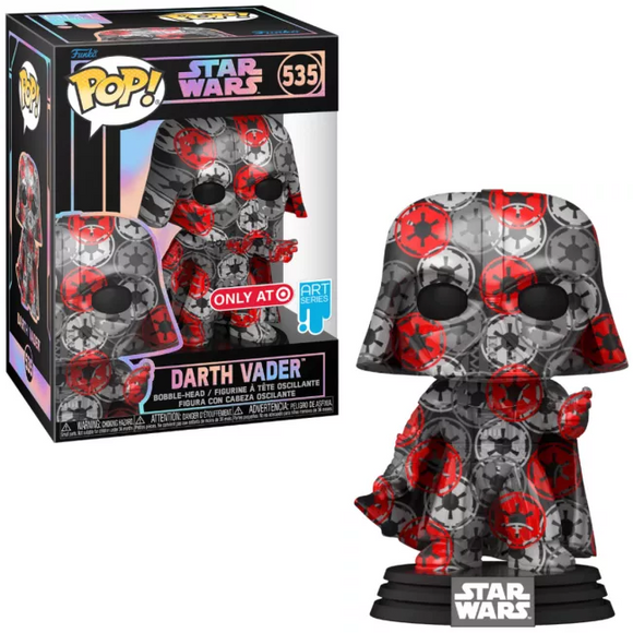 Darth Vader #535 Star Wars Art Series Funko Pop with Pop Stack in box and out of box