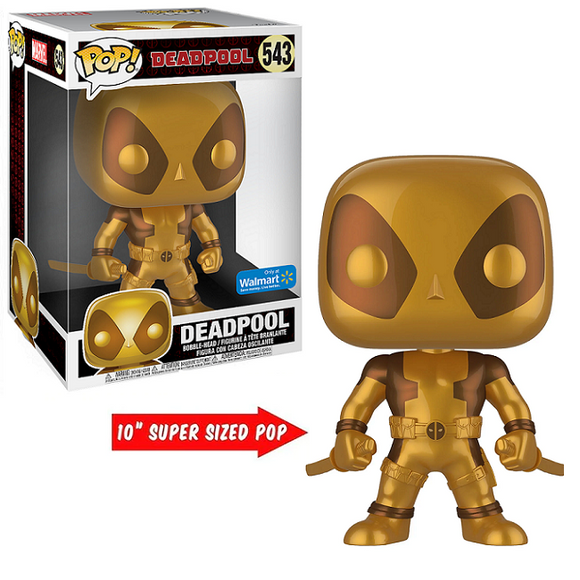 Deadpool #543 - Deadpool Funko Pop! [10-Inch Gold Metalic Walmart Exclusive]