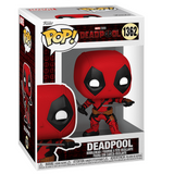 Deadpool with Swords #1362 Deadpool & Wolverine Funko Pop figure shown in and out of box