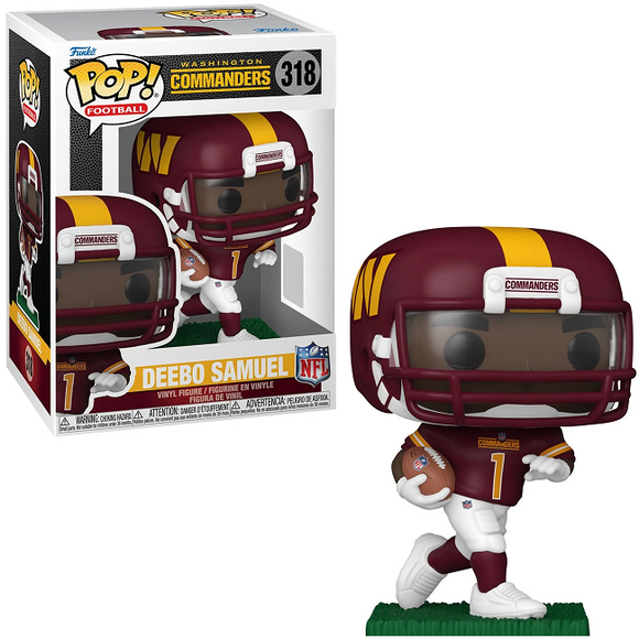 Deebo Samuel #318 NFL Commanders Funko Pop in box and out of box