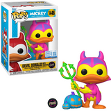 Devil Donald with Pumpkin #1446 Black Light Chase Funko Pop in box and out of box